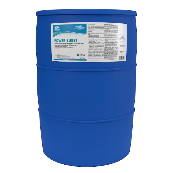 Theochem Laundry Detergent, 55 gal Plastic Drum, Liquid, Fresh, Dark blue 101056-99990-53 - main